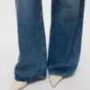 Vmelina jeans med superhøj talje og vid benvidde