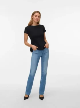 Vmella Mid Rise Straight Fit-Jeans