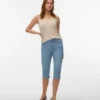 Vmelly Capri-bukser med mellemhøj talje og slim fit