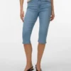Vmelly Capri-bukser med mellemhøj talje og slim fit