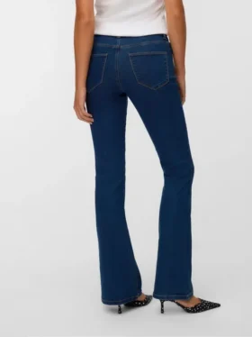 Vmelly jeans med mellemhøj talje og udvidet ben