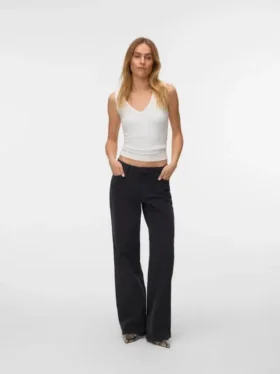 Vmfaye-jeans med lav talje og vid benvidde