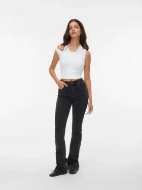 Vmflash-jeans med mellemhøj talje og udvidet ben