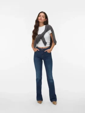 Vmflash-jeans med mellemhøj talje og udvidet ben