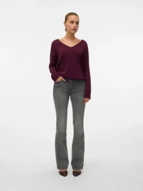 Vmflash-jeans med mellemhøj talje og udvidet ben
