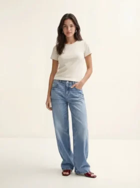 Vmhallie jeans med lav talje og bred pasform