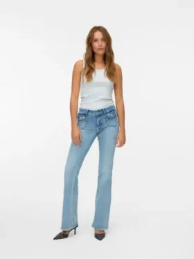 Vmjean jeans med lav talje og udvidet ben