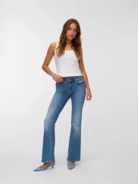 Vmjean jeans med lav talje og udvidet ben