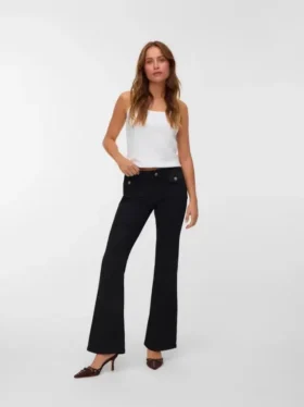 Vmjean jeans med lav talje og udvidet ben