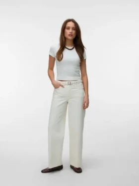 Vmlullu jeans med lav talje og brede ben
