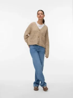 Vmmelisa jeans med mellemhøj talje og bred benvidde