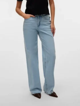 Vmmelisa jeans med mellemhøj talje og bred benvidde