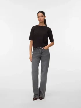 Vmmelisa jeans med mellemhøj talje og bred benvidde