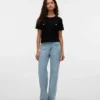Vmmelisa jeans med mellemhøj talje og bred benvidde