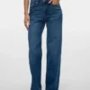 Vmmelisa jeans med mellemhøj talje og bred benvidde