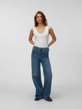 Vmolivia-jeans med høj talje og bred benvidde