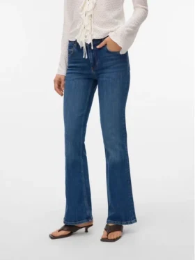 Vmphoebe jeans med mellemhøj talje og udvidet ben