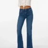Vmphoebe jeans med mellemhøj talje og udvidet ben