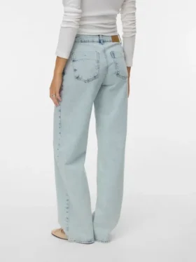 Vmrancy-jeans med mellemhøj talje og brede ben