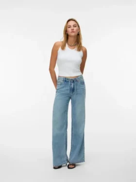 Vmremy-Jeans med mellemhøj talje og lige pasform
