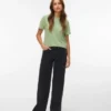 Vmsandie-Stretch-Jeans med mellemhøj talje og brede ben