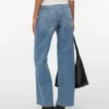 Vmsandie-Stretch-Jeans med mellemhøj talje og brede ben
