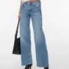 Vmsandie-Stretch-Jeans med mellemhøj talje og brede ben