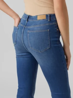 Vmselina jeans med høj talje og udvidet ben