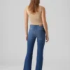Vmselina jeans med høj talje og udvidet ben
