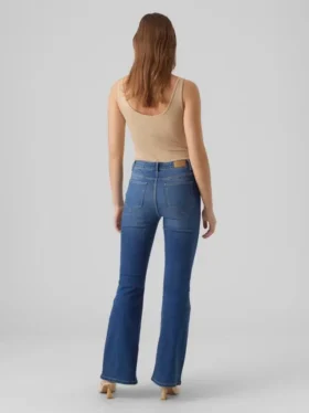 Vmselina jeans med høj talje og udvidet ben