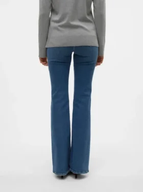 Vmselina jeans med høj talje og udvidet ben
