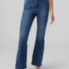 Vmselina jeans med høj talje og udvidet ben