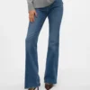 Vmselina jeans med høj talje og udvidet ben