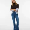 Vmsiga jeans med høj talje og udvidet ben