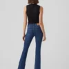 Vmsiga jeans med høj talje og udvidet ben