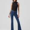 Vmsiga jeans med høj talje og udvidet ben