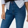 Vmsiga jeans med høj talje og udvidet ben