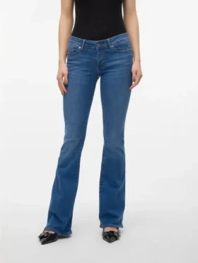 Vmsigi jeans med lav talje og udvidet ben