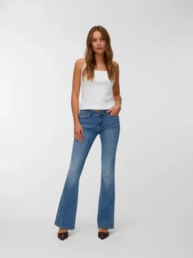 Vmsigi jeans med lav talje og udvidet ben