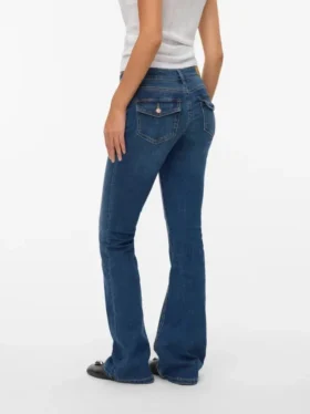 Vmsigi jeans med lav talje og udvidet ben