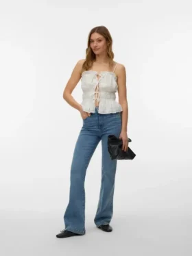 Vmtanna jeans med høj talje og udvidet ben