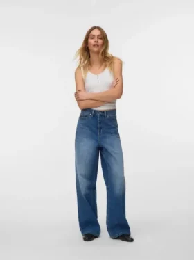 vmtaylor jeans med mellemhj talje og brede ben 1 280x374 - Vmtaylor jeans med mellemh&oslash;j talje og brede ben