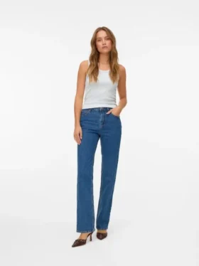 Vmtessa High Rise Straight Fit Jeans