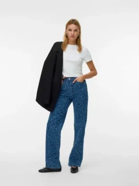 Vmtessa High Rise Wide Fit – Cropped Jeans