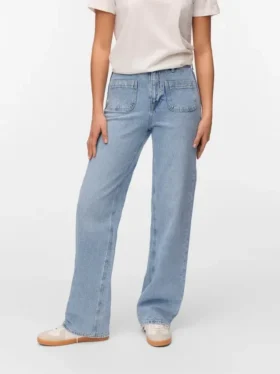 Vmtessa jeans med høj talje og bred benvidde