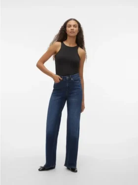 Vmtessa-jeans med høj talje og bred benvidde