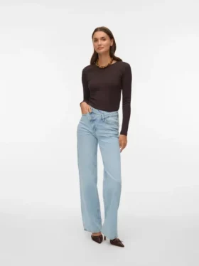 Vmtessa-jeans med høj talje og bred benvidde