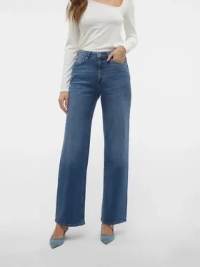 Vmtessa-jeans med høj talje og bred benvidde