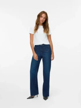 Vmtessa jeans med høj talje og bred benvidde