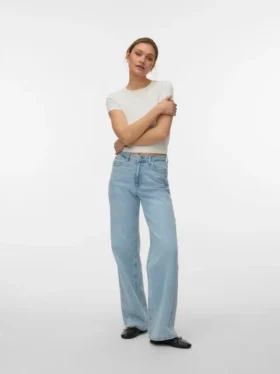 Vmtessa-jeans med høj talje og bred benvidde